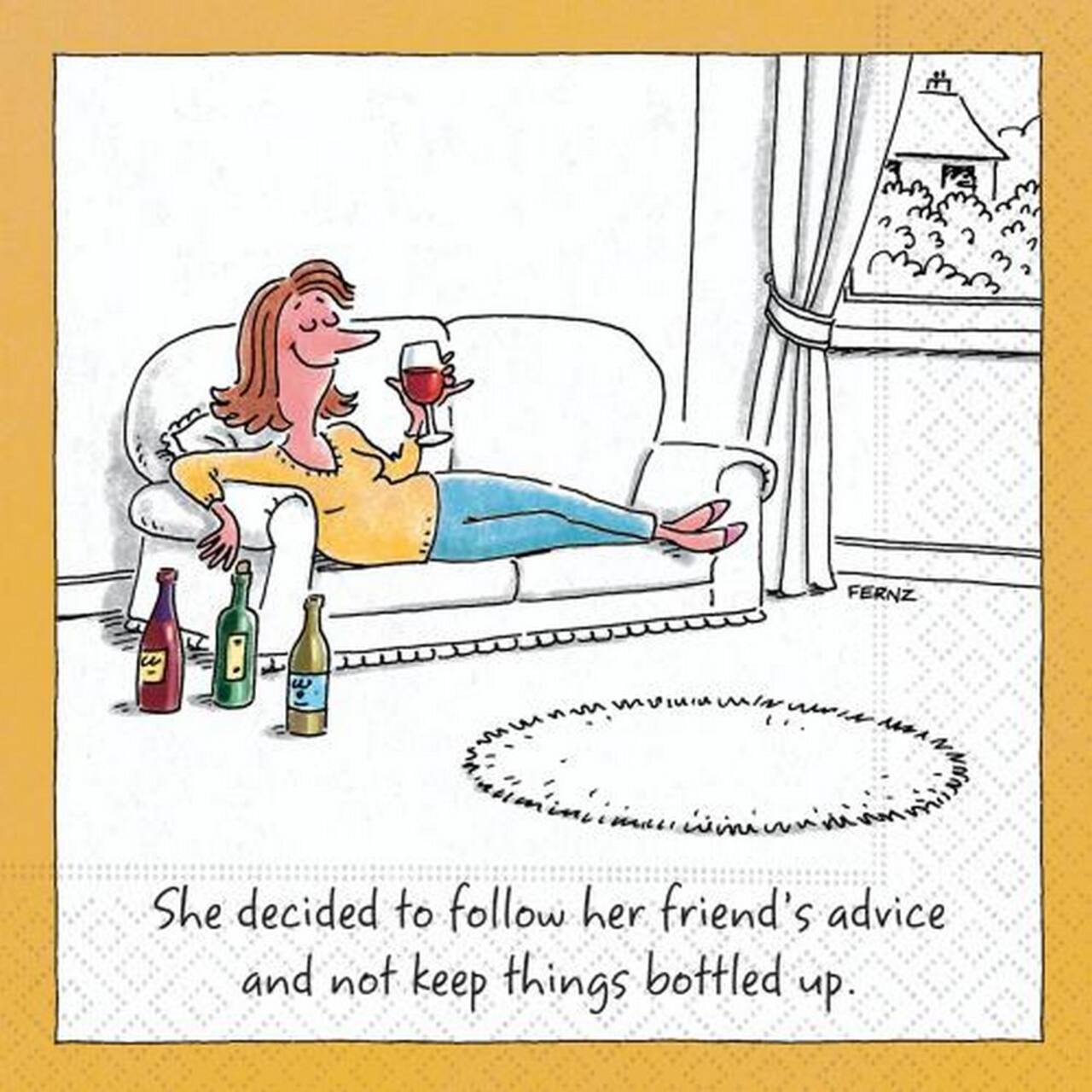 JAM Paper Keep Things Bottled Up Cocktail Napkins, 40ct.